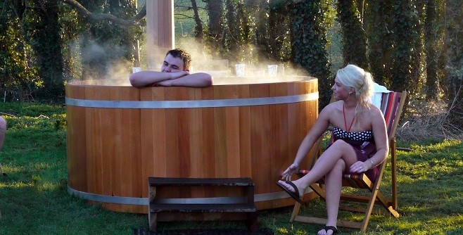 wood fired hot tubs and barrel saunas luxurious wood fired hot tubs 